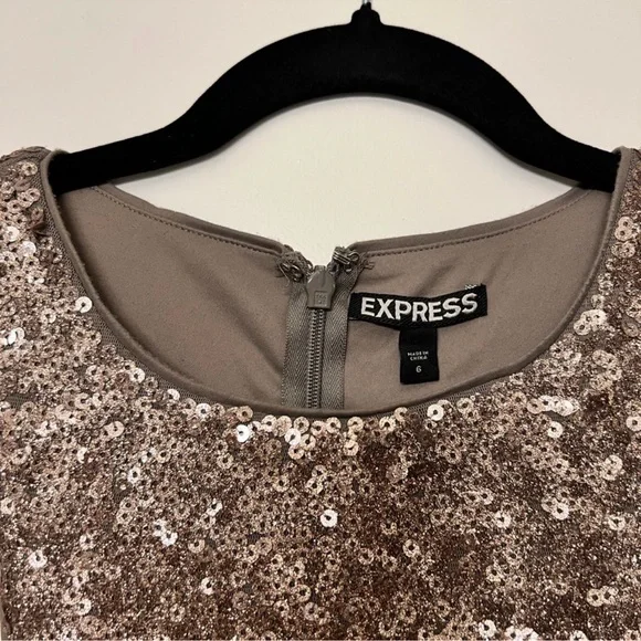 Express Sequin Dress with Cutout Sides - Picture 4 of 10